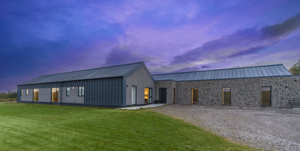 Dramatic dusk scene over Scottish landscape